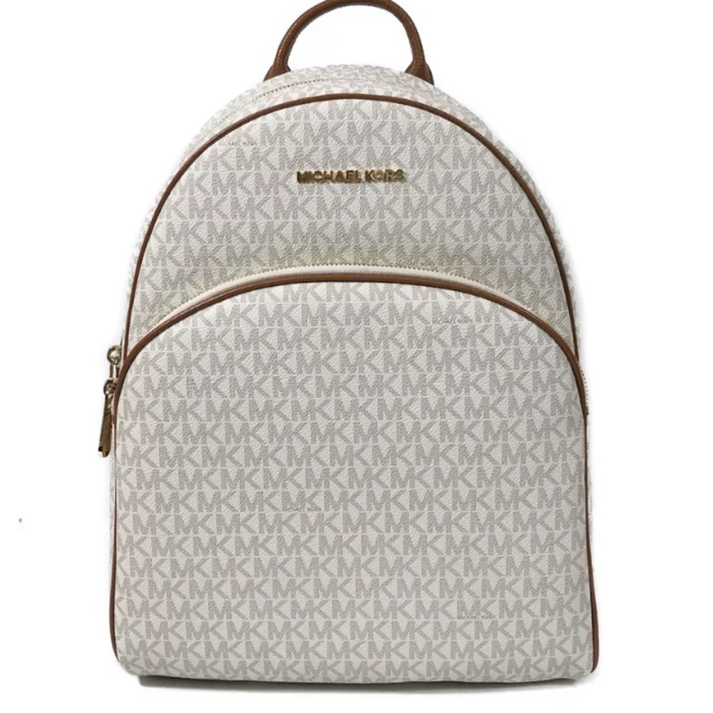 Michael Kors Large Abbey Backpack Vanilla Acorn - Picture 2 of 8